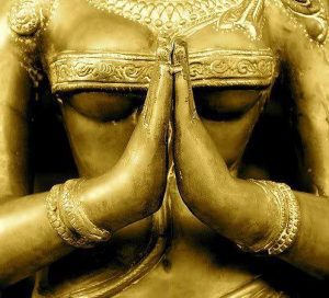 Tantric statue, detail: Namaste, I Honour the Divine in You - Thank You!